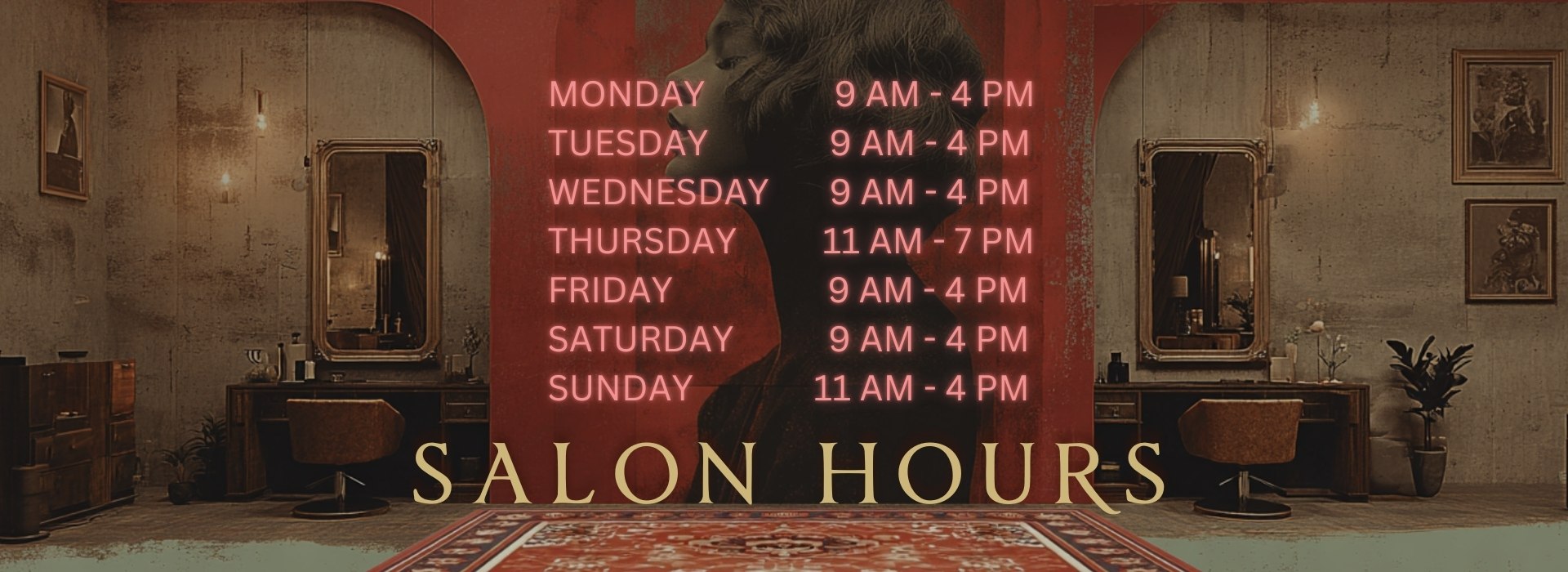 new salon hours new salon hours
